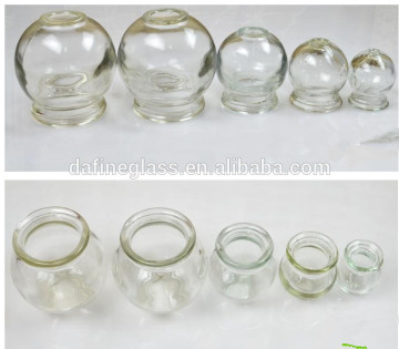 clear chinese glass cupping jars sets for massage wholesale