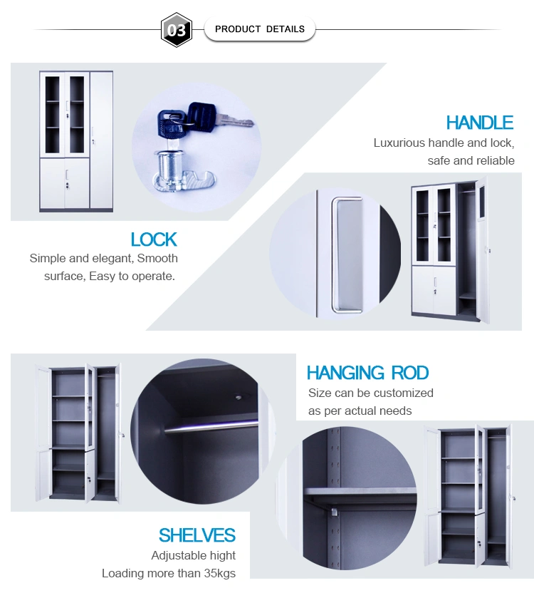 Mingxiu Steel 5 Door Office File and Wardrobe Cabinet