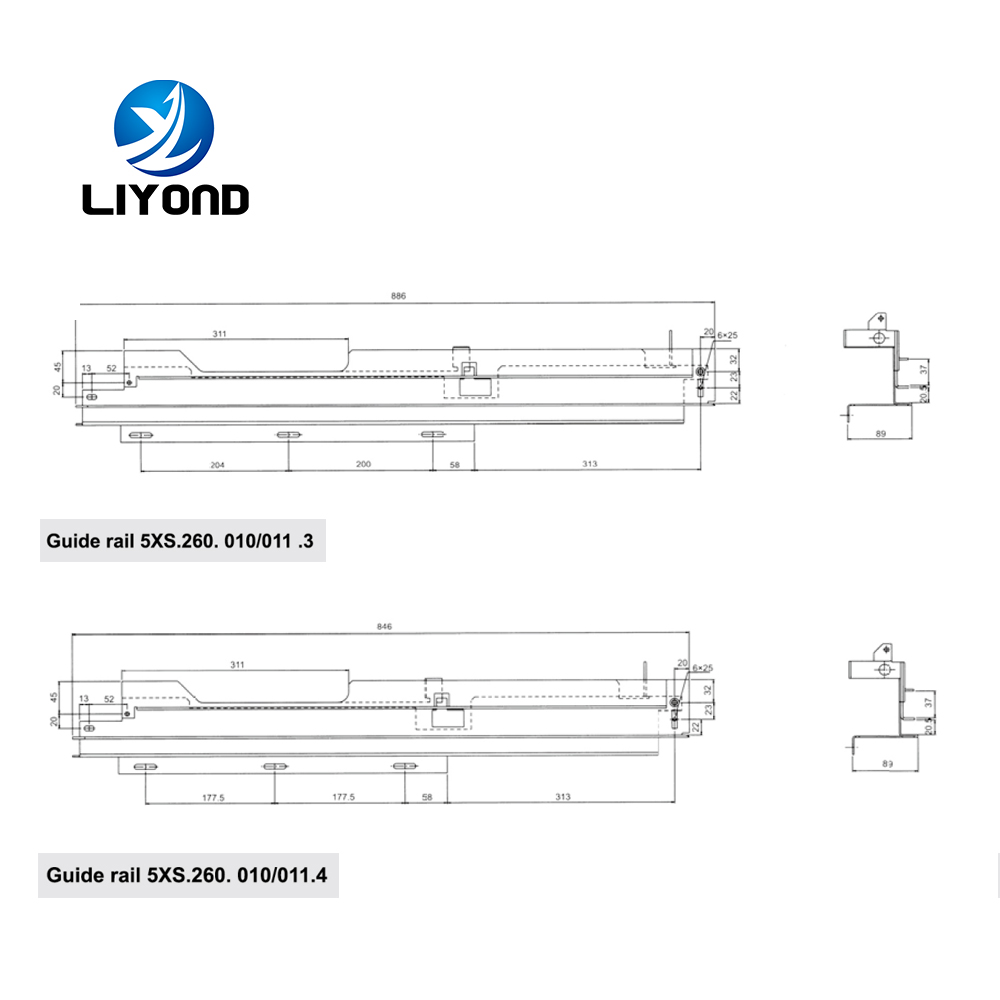 5XS MV cabinet side rail switchgear guide rail