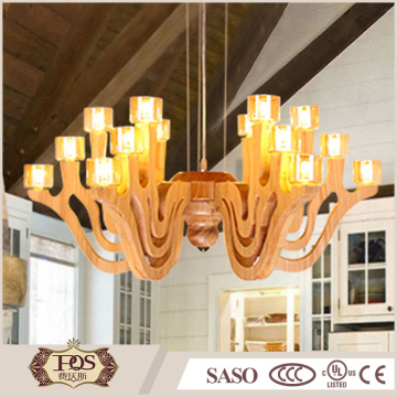 wholesale products decorative lighting customized led wooden hanging lamp
