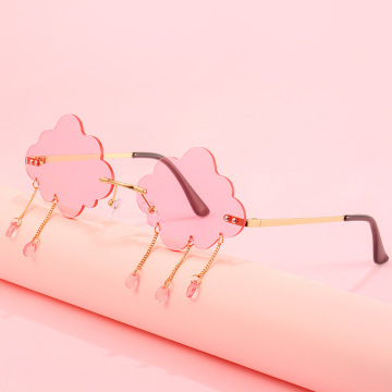 2024 Fashion Raining Cloud Women's Rimless Luxury Sunglasses