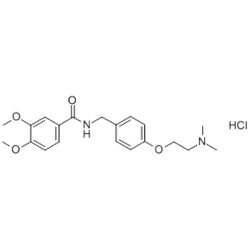 Benzamida, N - [[4- [2- (dimetilamino) etoxi] fenil] metil] -3,4-dimetoxi-, clorhidrato (1: 1) CAS 122892-31-3