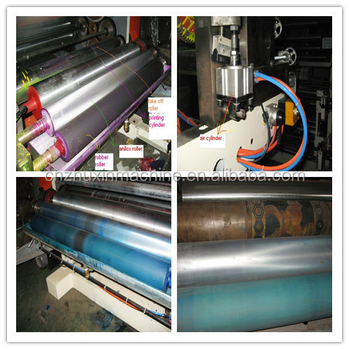 Four /Six Colors Plastic Film Flexographic Printing Machine