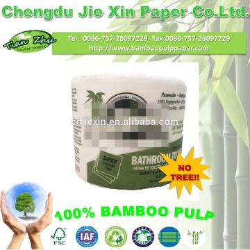 100% bamboo pulp Printed tissue roll paper, 2 ply Printed tissue roll paper