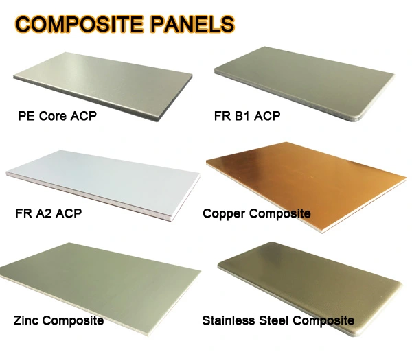 Non Combustible PVDF ACP Polyethylene Core Plastic Aluminium Composite Panel Cladding
