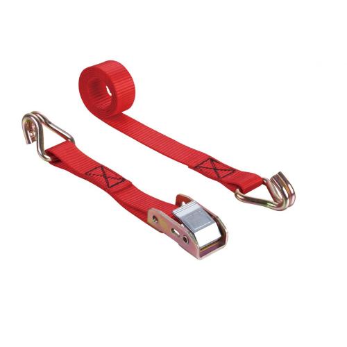1"Cam Buckle With Lashing Belt 680KG Red Polyester