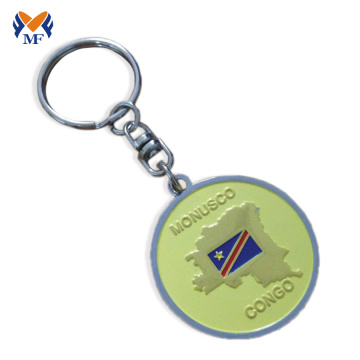 Metal custom silver aa coin keychain