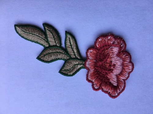 custom beautiful water soluble embroidery flower patches