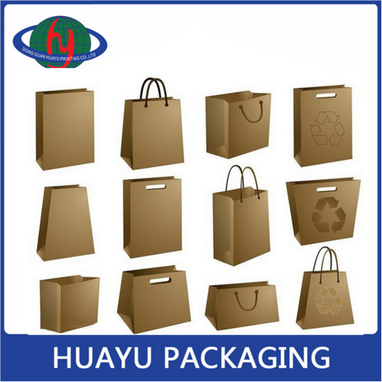 High Quality Eco Friendly Brown Paper Bag Shopping Kraft Paper Bag