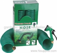 50ft Water Coil Hose With 4-way Hose Nozzle Set?