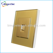 Toughened glass panel british wall socket