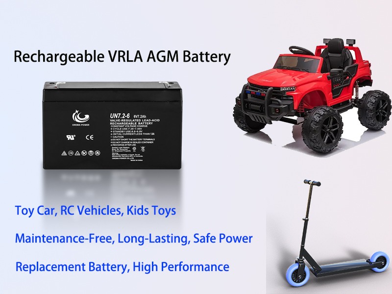 Rechargeable VRLA AGM Battery 6V7.2AH for Toy Rechargeable VRLA AGM Battery 6V7.2AH for Toy