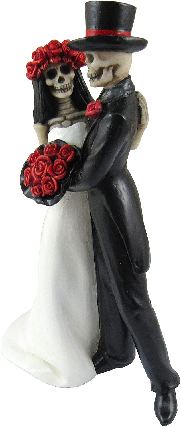 Halloween Gothic Lovers Romantic Bride and Groom Figurine