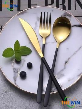 Metal Material Flatware Type Cutlery Coating Flatware Sets