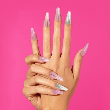 Ea Finger Artificial Fingernails: Art Line Sequin Design Glamour Nail Tips