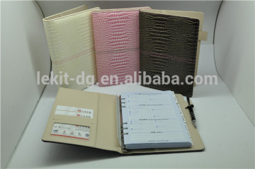 custom a5 pu leather binder, a5 ring binder