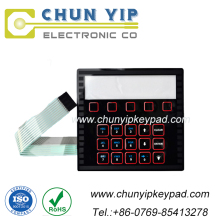 Custom embossed tactile matrix array keys momentary membrane switch