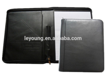 Business Zipper Document Bag Leather File Folder
