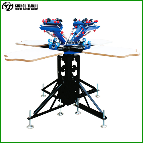 Newly Manual 4 color silk screen printing machine