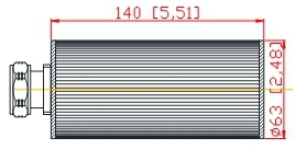 DC-4G 25W Low Pim -160 DIN Male Round Type RF Dummy Load/Termination