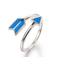 Wholesale 925 sterling silver geometrical element enamel ring