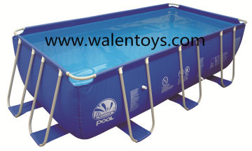 swimming pool,rectangular metal frame swimming pool, above ground swimming pool