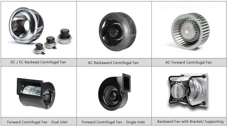 PWM / 0~10V speed control backward centrifugal fan ec motor