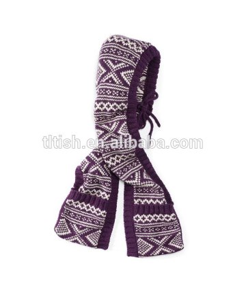 Wholesale acrylic pocket hooded scarf crochet pattern