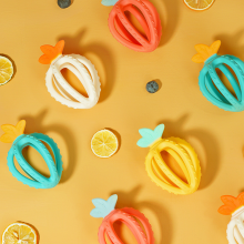 Fruit Shaped Teething Pacifier Baby Silicone Teether Toys