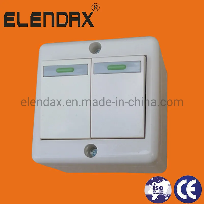 Поверхностный 2-панельный 1-позиционный переключатель освещения (S2002)