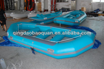 drifting inflatable boat