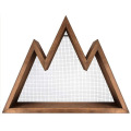 Wood Wall Rack Rustic Triangle Wall Art Shelf