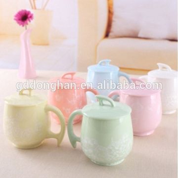 Alibaba wholesale elegant nice ceramic drinking mug with lid