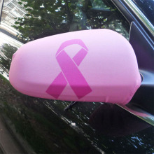 Gestrickte Polyester Spandex Pink Ribbon Auto Seitenspiegel Socke