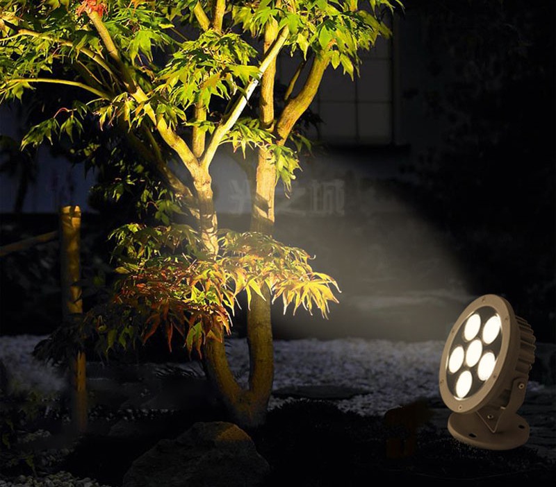 Led garden landscape light 6*7W waterproof