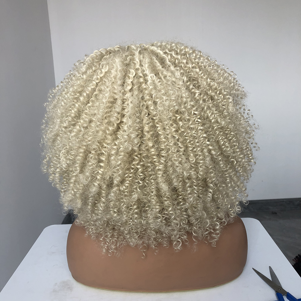 Wholesale high quality wigs Customizable colors afro kinky curly wig short synthetic fiber hair wigs for black women