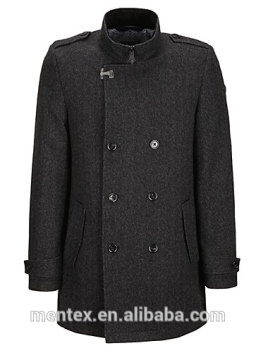 Double-breasted wool coat