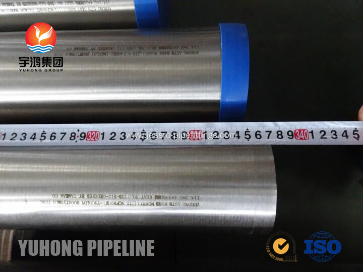 ASTM B163 / ASTM B515 Alloy Incoloy Pipe Incoloy 825 EN 2.4858 With Chemical Resistance