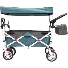 Beach Wagon Cart: Camping Wagon Utility Folding Wagon Cart for Garden