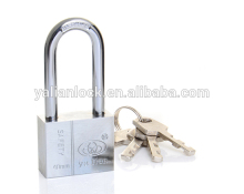 Heavy duty Square Type Long Shackle Vane Key Chrome Plated Iron Padlock