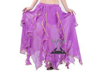 Long Belly Dance Skirts For Belly Dance Show In Light Purpl