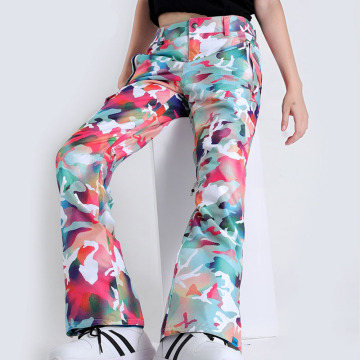 Pantaloni da sci caldi alla moda Ms Camouflage