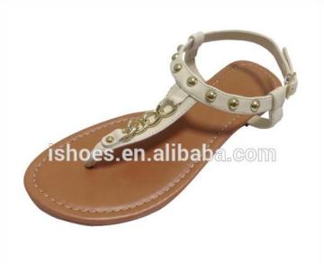 Latest design summer relax flat sandal for lady