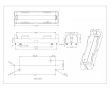 BBC-S-SN-A-18650-043P Single Battery Holder For 18650 THM