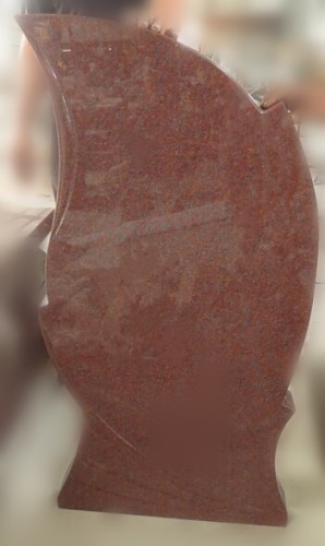 European style red granite gravestone