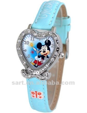 2014 fancy cute leather kid watch