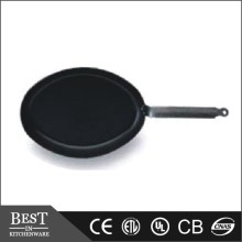Oval fish frypan, non-stick,cast iron handle