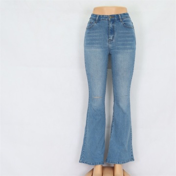 Großhandel blaue Damen flammten Jeans aus