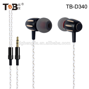 Serpentine cord Fashionable Metal Earphones with good sound