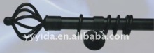 Curtain rod set with cage finial